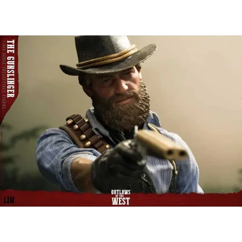 In Stock LimToys 1/6 Scale Western Cowboy Arthur Morgan OUTLAWS WEST MAGNETIC INTERCHANGEABIE HAIR THE GUNSLINGER Action Figure