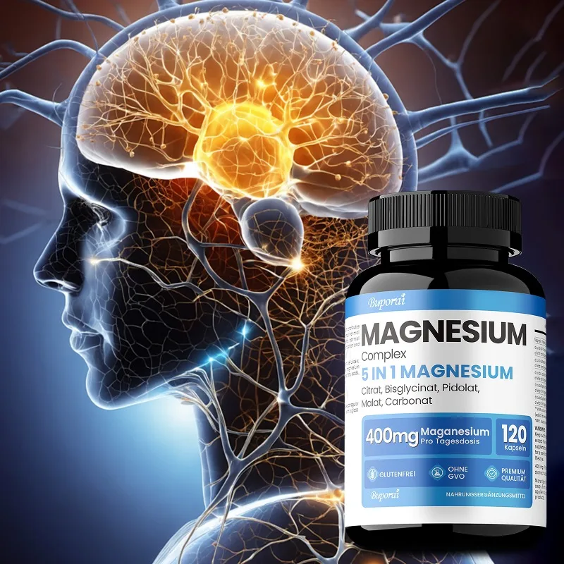 

Magnesium Complex - Soothes Nerves, Promote Brain, Bone and Joint Health, Improve Mental Clarity, Improves Immunity, Non-GMO