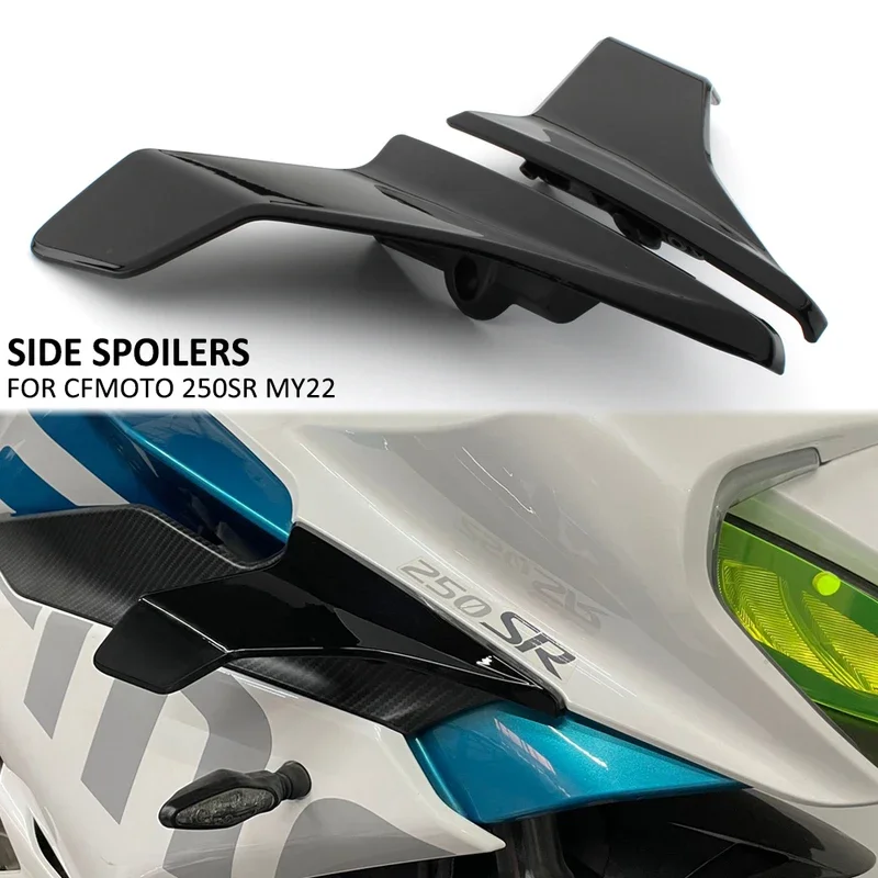 CF250SR Motorcycle Parts Side Downforce Naked Spoilers Fixed Winglet Fairing Wings Deflectors FOR CFMOTO CF 250SR 250 SR MY22