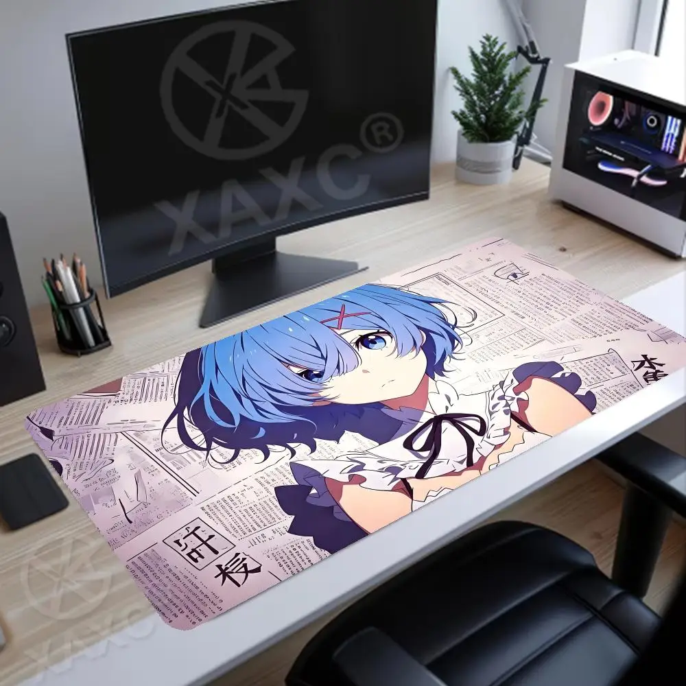Anime R-Re Zero Rem Mouse Pad Non-slip Rubber Gamer Balance Computer Mat Decoracion Deskmat Laptop Office Large  XAXC