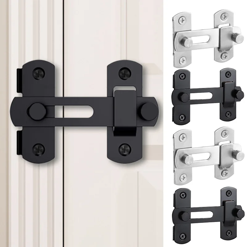 1pcs Flip Latch Slide Bolt Lock Hardware Gate Latches Stainless Steel Pet Door Latch Bolt Lock Security Door for Barn Cabinets