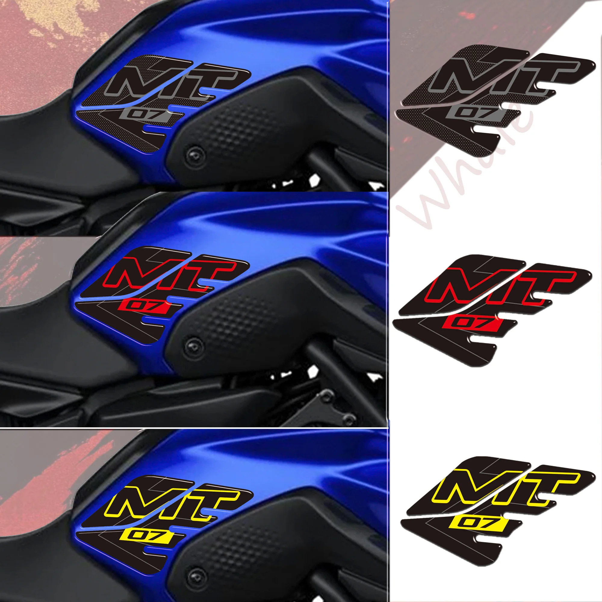 

Новые мотоциклетные наклейки для Yamaha 3D-защита, комплект накладок на бак MT07 MT 07 SP, аксессуары для мотоциклов, наклейки на газовые наколенники, пакеты