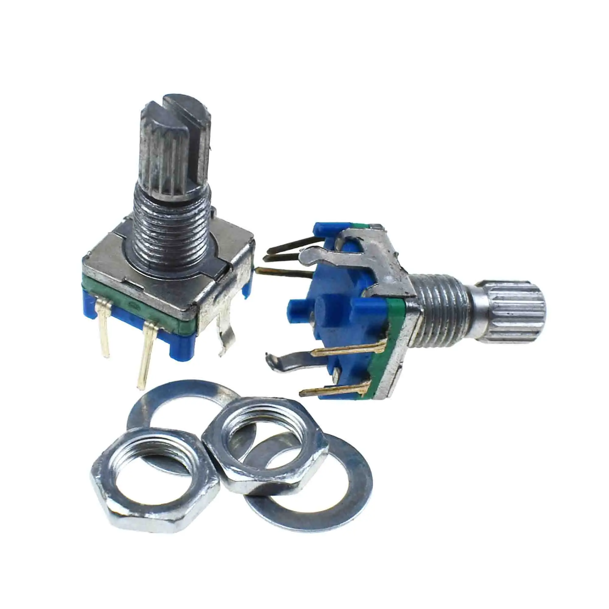 5PCS Half / Plum axis rotary encoder, handle length 15mm / 20mm code switch/ EC11 / digital potentiometer with switch 5Pin