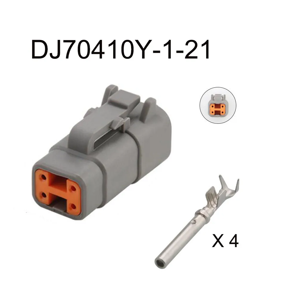 Imagem -05 - Conector Automático à Prova Dágua com Selo Terminal Plugue Automotivo Soquete Masculino Familiar Pinos Dj7046a2.8-21 100set