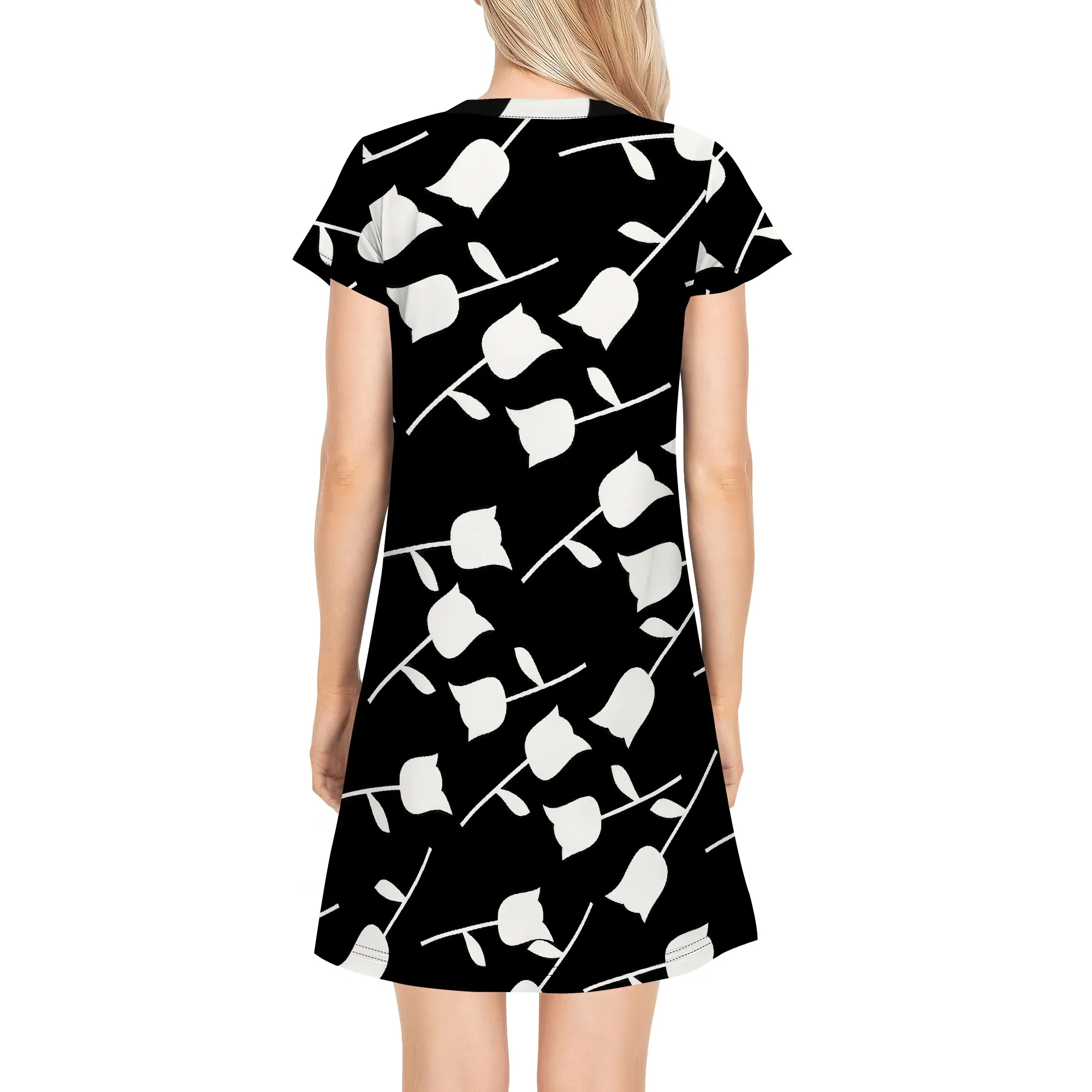 Women’s Casual Summer T Shirt Dress Loose Short Sleeve Tunic Dress for Women