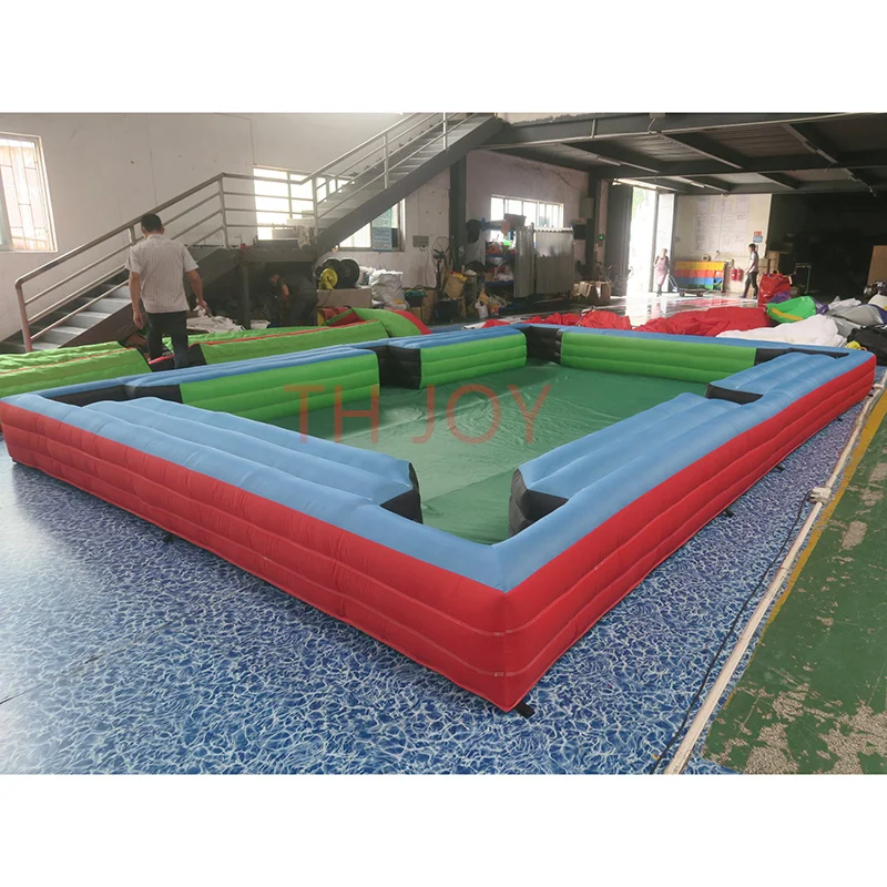 6x4m giant inflatable human billiards soccer snookerball football field, cheap inflatable soccer snooker table