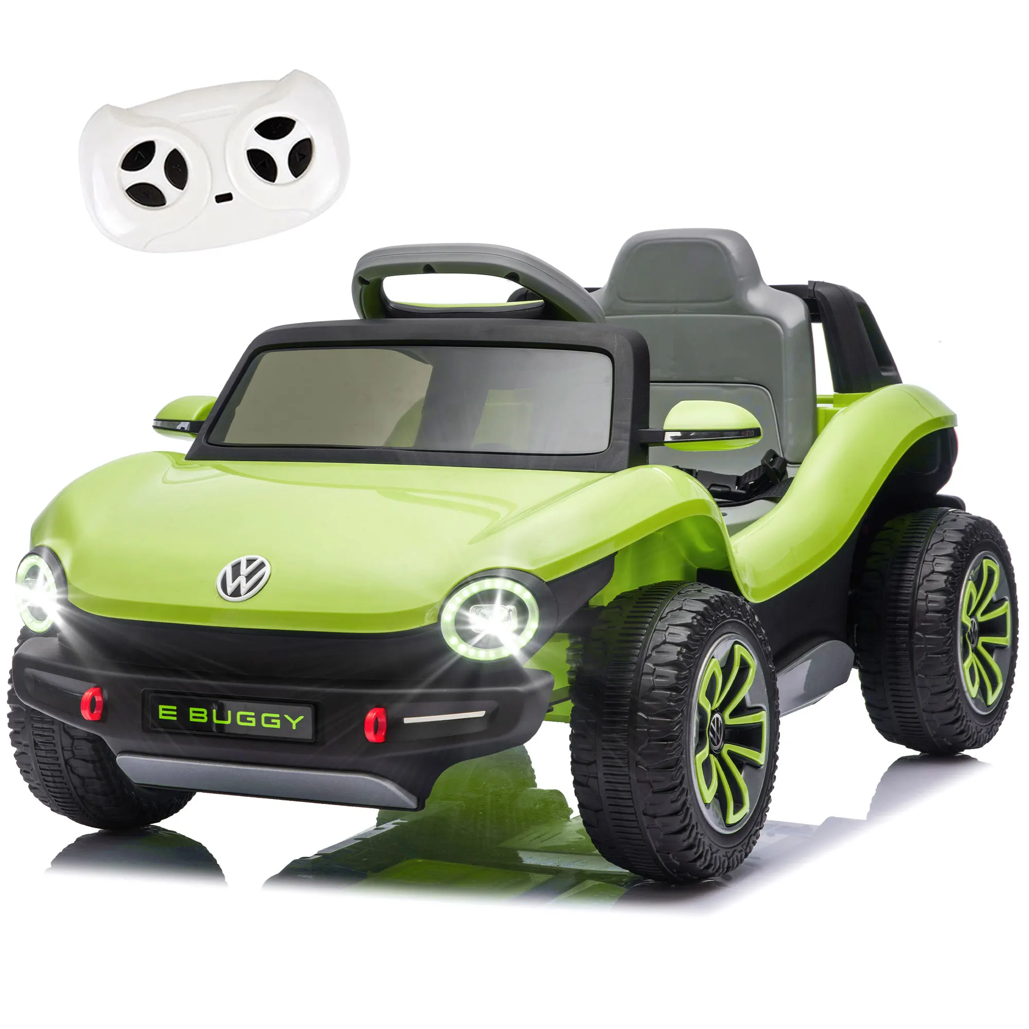 

Детский электромобиль Volkswagen Beetle 12V с лицензией, родительский контроль 2.4G, 2WD, 4-колесная подвеска, задний отсек для хранения