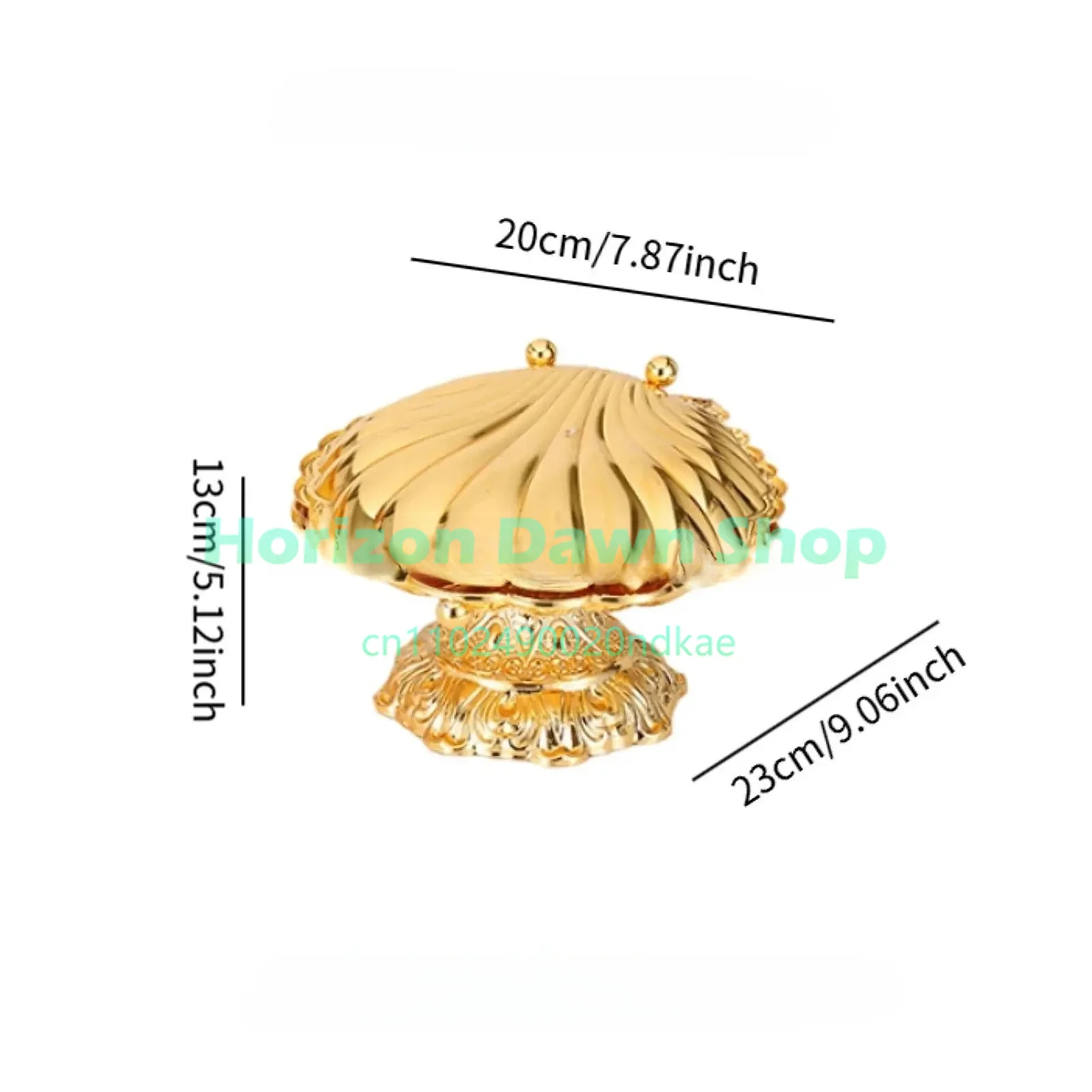 Light Luxury Alloy Seashell Fruit Bowl Decorative Fruit Plate