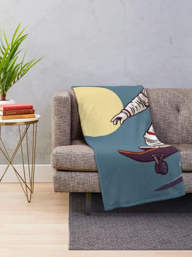 Astronaut on a skateboard Throw Blanket Bed Sofa Quilt Sofa Throw Blankets