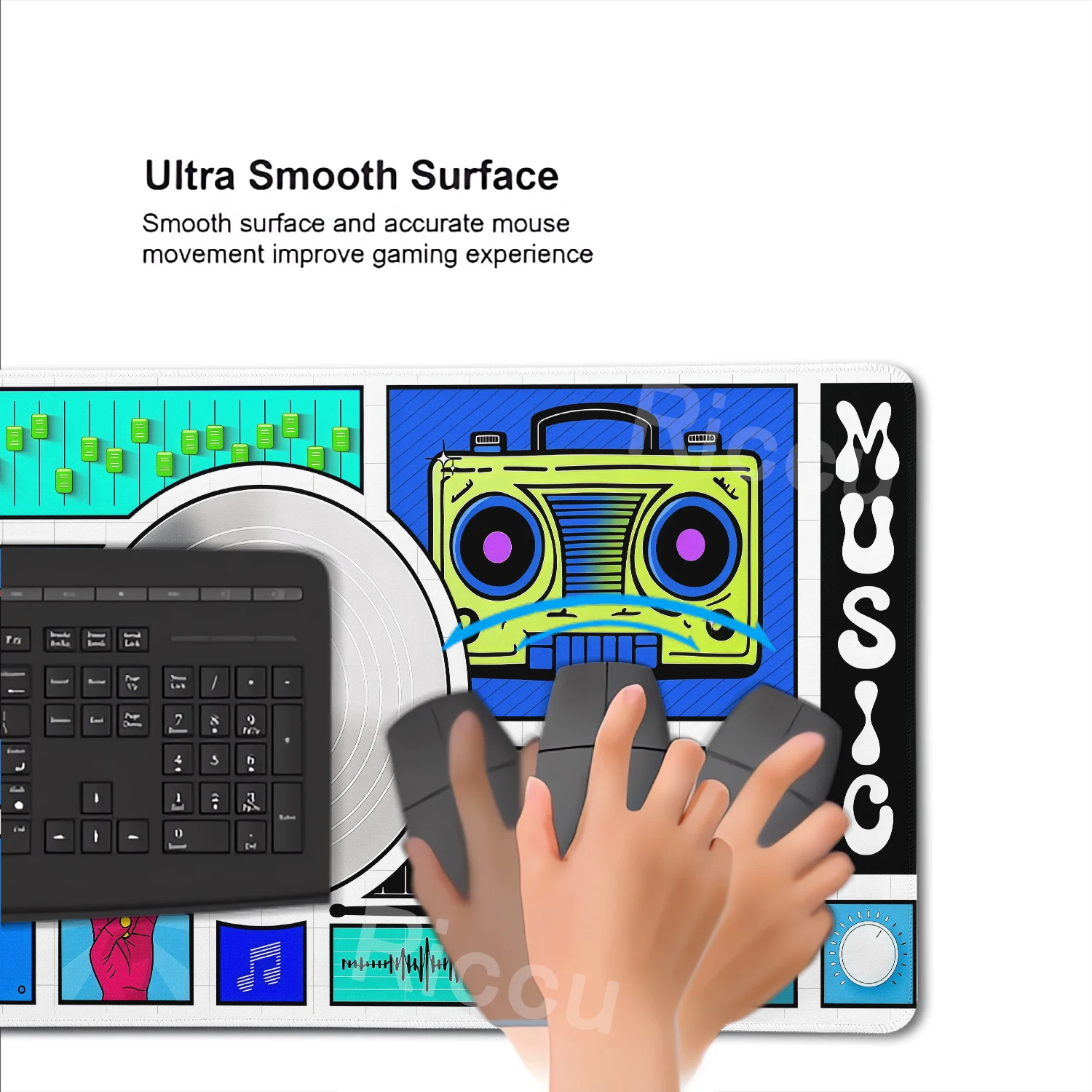 ヴィンテージカセットテープマウスパッド XXL 滑り止めゴム製マウスパッド音楽プレーヤーコンピュータ拡張マットラップトップアクセサリーデスクインテリア