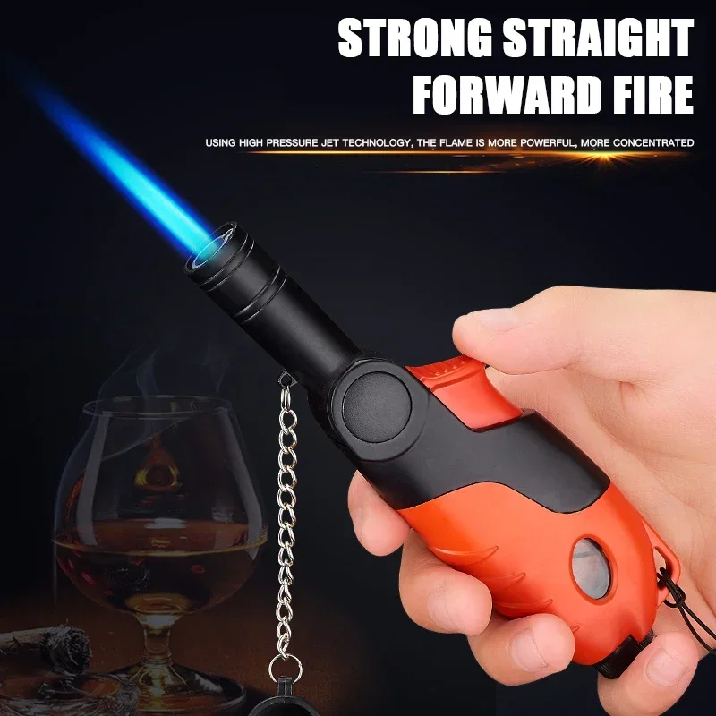 Portable Small Strong Welding Straight Jet Spray Gun Cigar Lighter Windproof Igniter MetalKitchenOutdoorMulti-purposeIgnitionGun