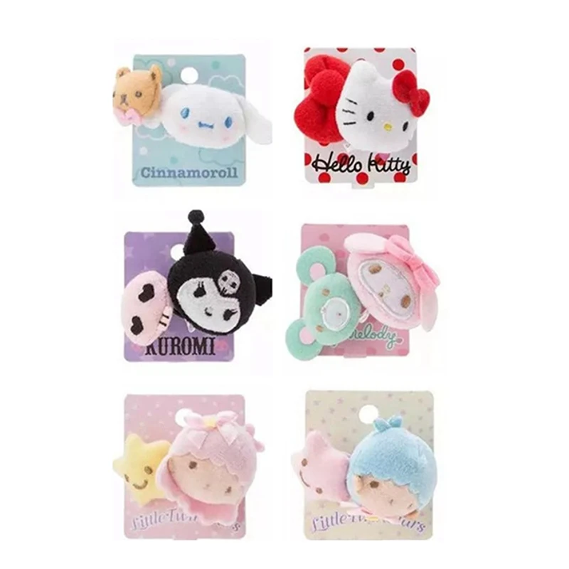 

Sanrio Kawaii Series плюшевая повязка для волос Веревка Девушка мультфильм звезды кукла волос петля головной убор милое украшение