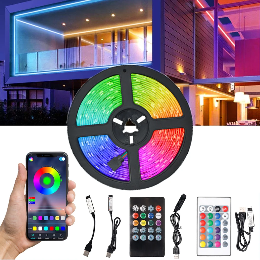 

RGB светильник Светодиодная с поддержкой Bluetooth и управлением через приложение, 5 В, USB 5050