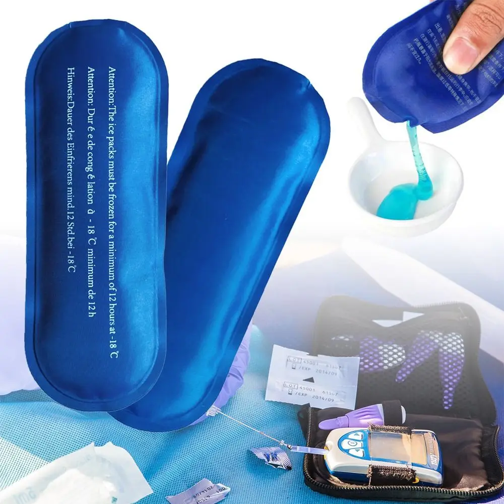 90g 19x7cm Wiederverwendbare Diabetiker-Reisetasche mit Kühlgel-Pack, Pillenschutz und Insulin-Kühltasche