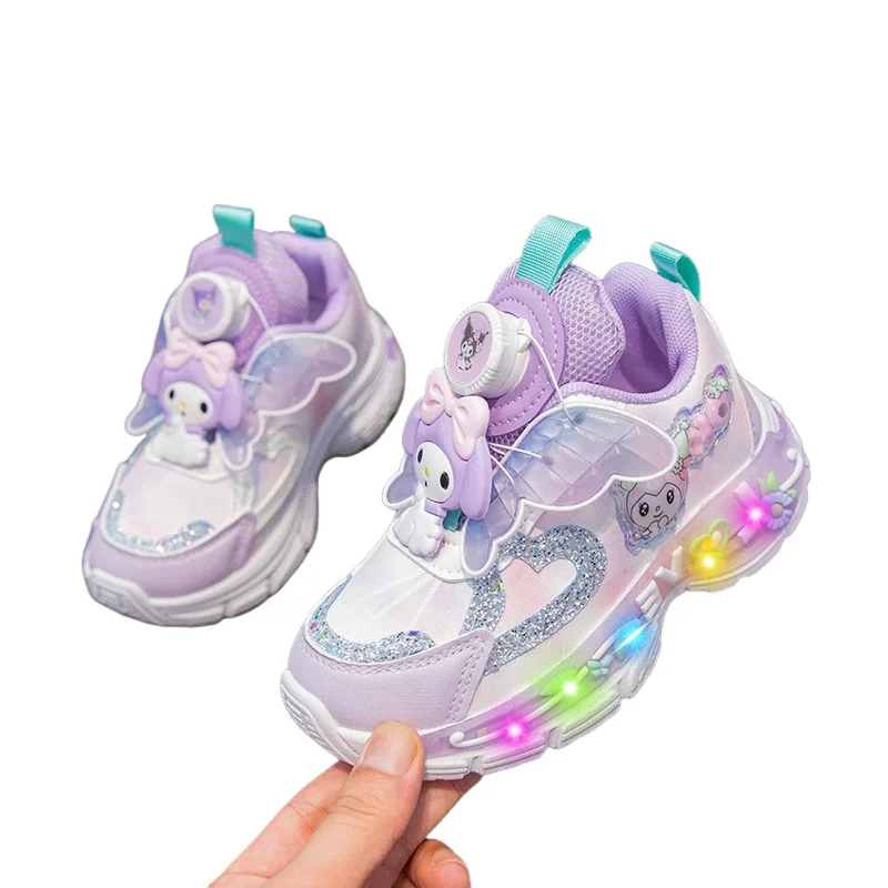 

Популярные кроссовки Sanrio Girl My Melody Kawaii, модные сезонные весенне-осенние кроссовки, студенческие детские повседневные туфли с героями мультфильмов в стиле аниме, новый стиль