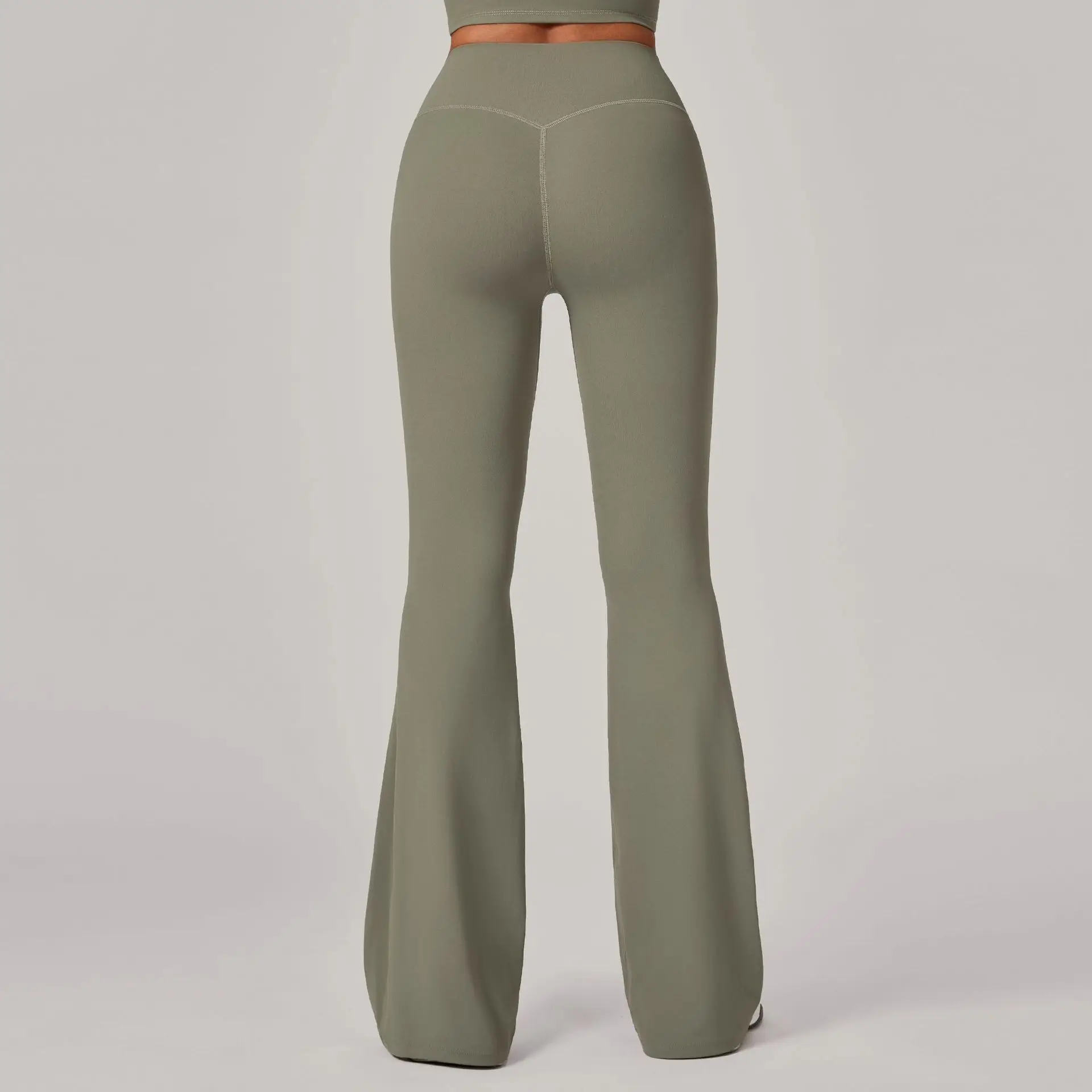 Flared Leggings Woman Sports Yoga Pants Workout Gym Clothes Woman Clothing Legging Sport Femme Leggins Mujer Purple Beige Green