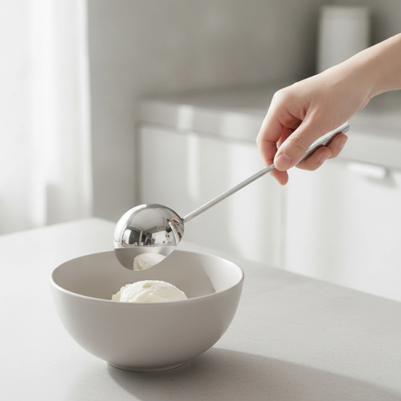 Stainless Steel Spoon Smooth Spoon with Oval Bowl Simple Modern for Table Setting, Coffee Service