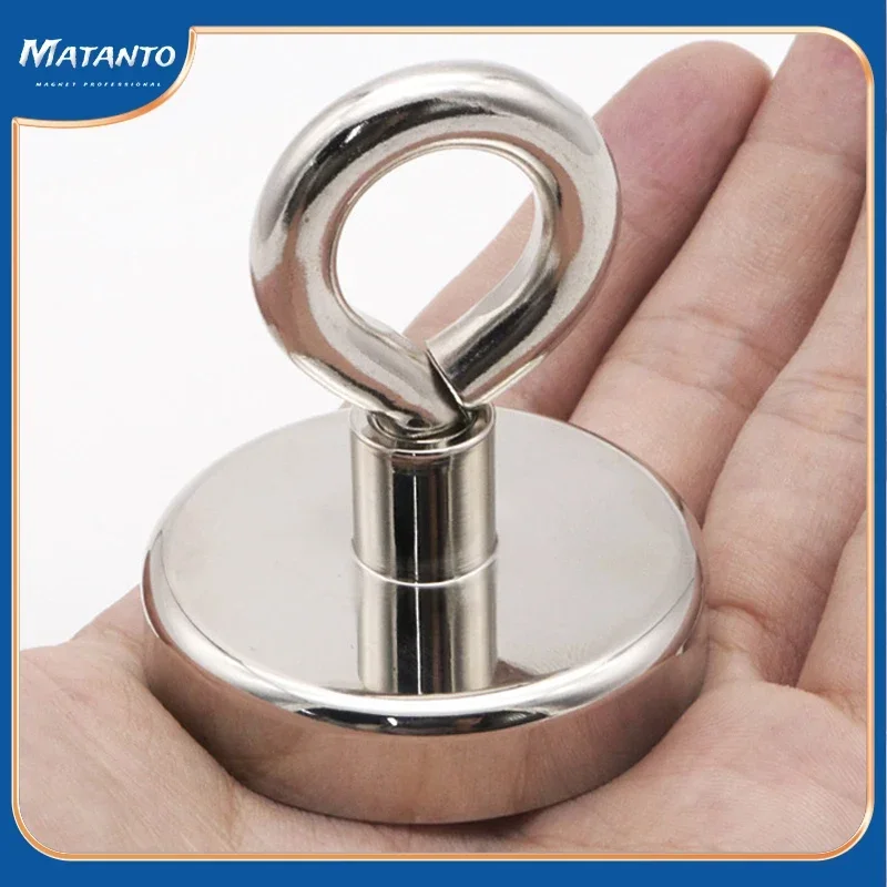 

1/2/5/10PCS Super Strong Neodymium Magnet Pot Fishing Salvage Magnet Neodymium Round Strong Magnetic Hook Sucker Magnet Searcher