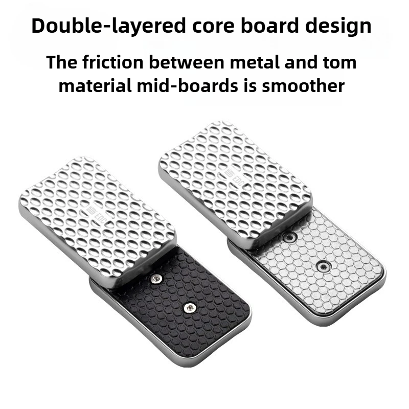 ADJUDICATION EDC Honeycomb Ilimitado Mecánico Metal Magnético Fingertip Push Card Juguete de descompresión
