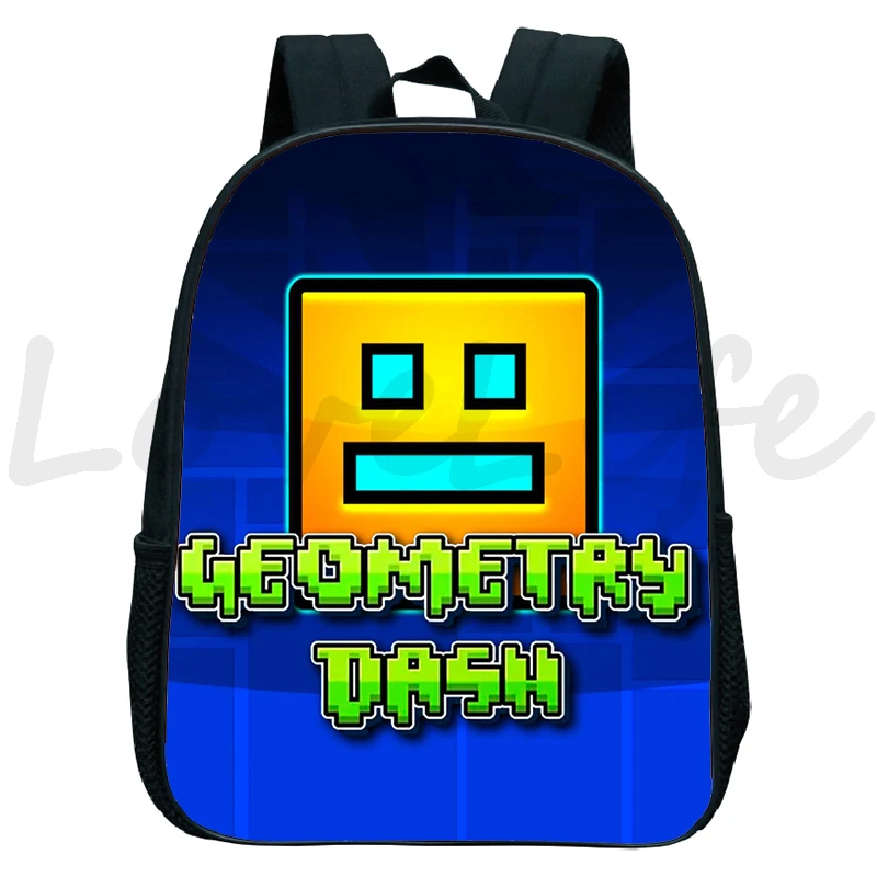 Games Geometry Dash Backpacks Angry Geometry Kindergarten Rucksack Small Schoolbag Children\'s Backpack Boys Girls Bookbag Gifts