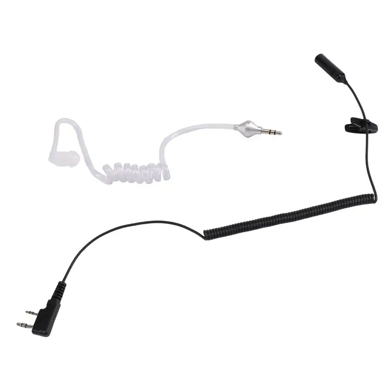 

N82R 2-Pin PTT Mic Headset To 3.5Mm Air Acoustic Tube Earpiece For Baofeng UV-5R 888S