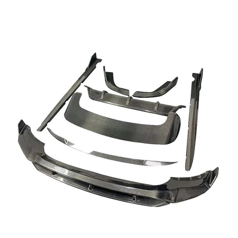 2019 X5 G05 M Sport Body Kit Carbon Fiber Front Bumper Lip Splitter Side Skirts Spoiler Diffuser Set for BMW X5 G05