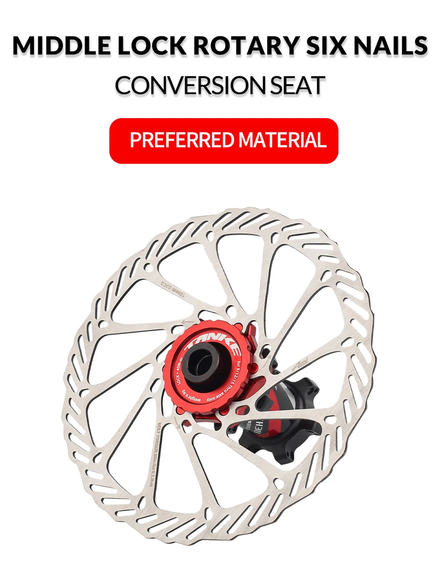 AliExpress TANKE Bike Hub Center Lock To 6 Hole Adapter Aluminum Alloy Centerlock Conversion 6 Bolt 6 Pin Disc Brake Bicycle Accessories