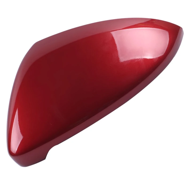 Car Left Side Rearview Mirror Cover Cap Housing Fit for VW Golf 7 2015 2016 2017 2018 2019 2020 Red Plastic