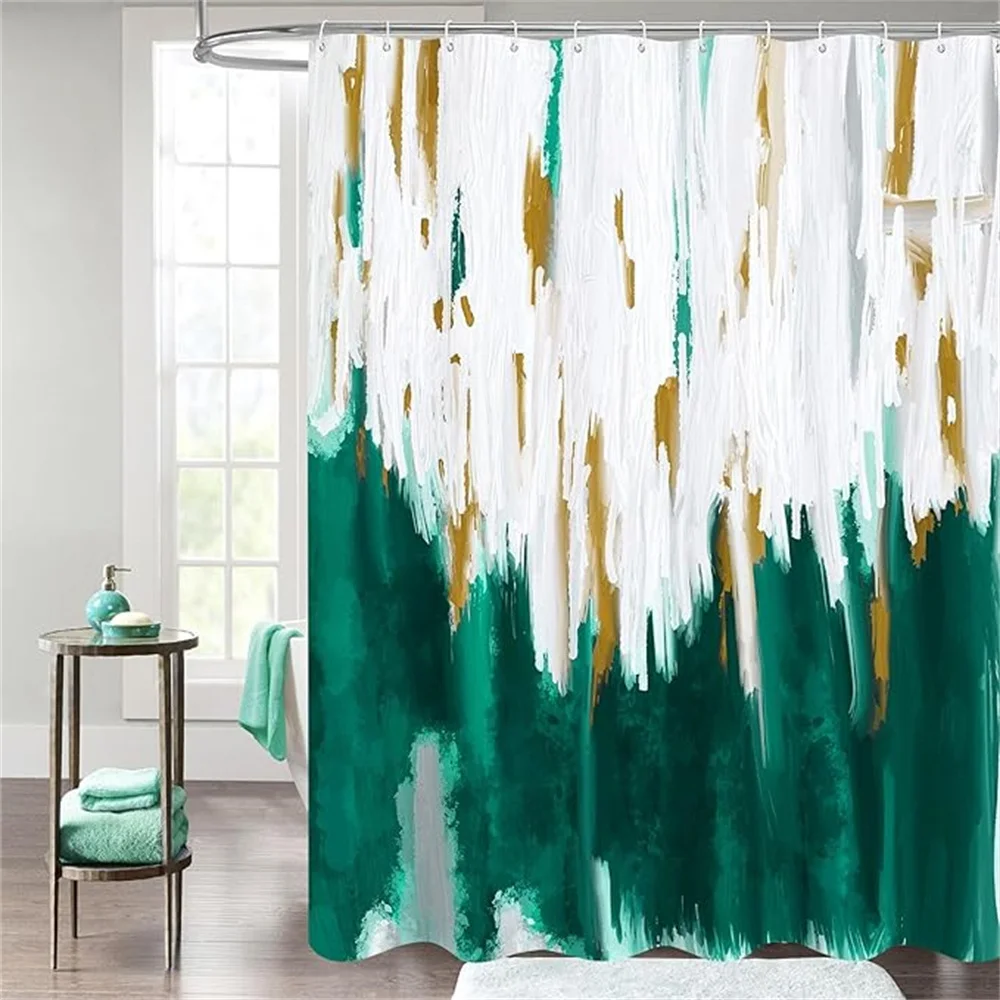 

Graffiti Bathroom Shower Curtain Green red White Graffiti Shower Curtain Bathtub Partition Home Decor