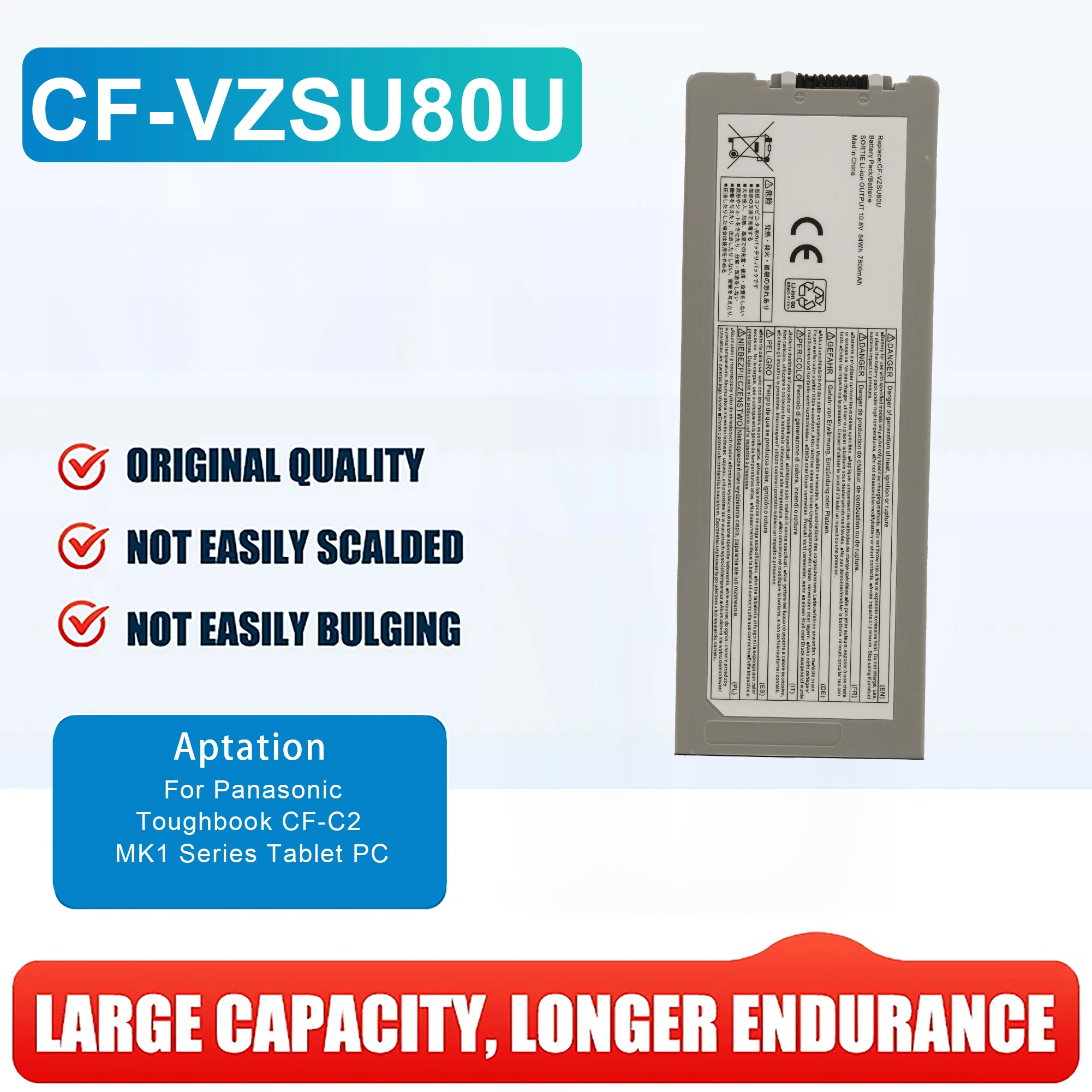 

Laptop Battery CF-VZSU80U Replacement for Panasonic CF-C2 Toughbook Tablet PC Series Notebook CF-VZSU82U CF-VZSU83U CF-C2AECCHC