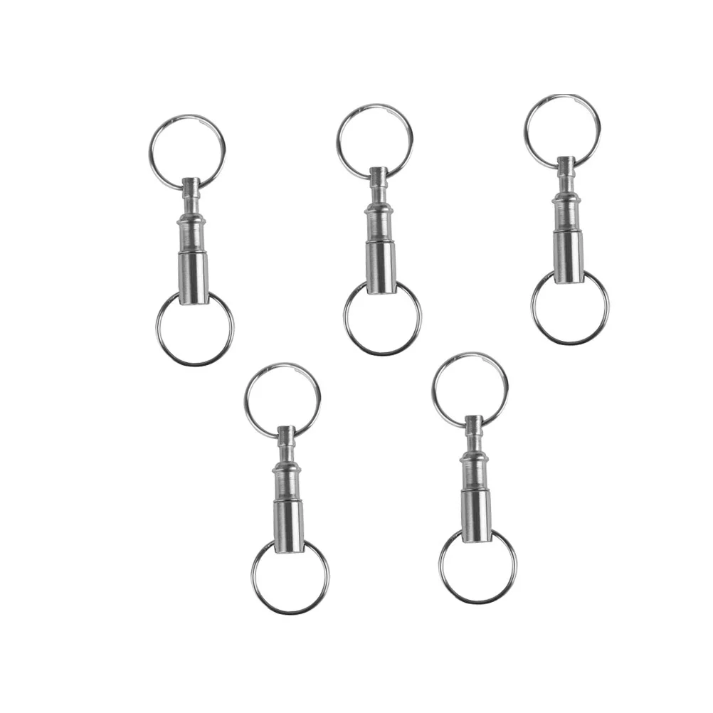 

5 Pcs Removable Keychain Pendant Alloy Ring Creative Gift Keyrings Hanging Keychains