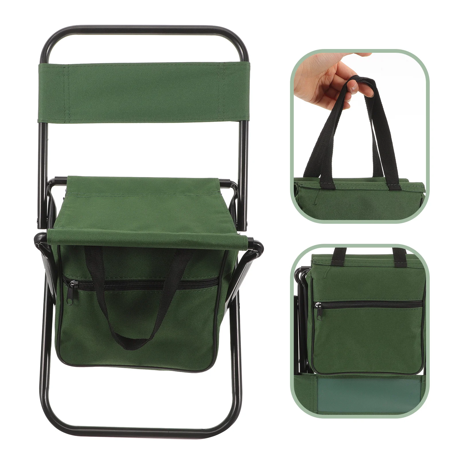 

Portable Folding Chair with Carry Bag Sturdy Lightweight Camp Chair for Outdoor Events Fishing Trips Backyard Leisure Picnics