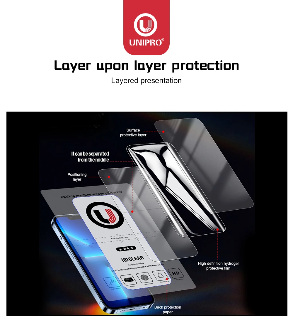 UNIPRO 10 20 25Pcs MX-9T HD Hydrogel Film For Phone Tablet Screen Protector Universal MX-5T Intelligent Cutter Machine Plotter