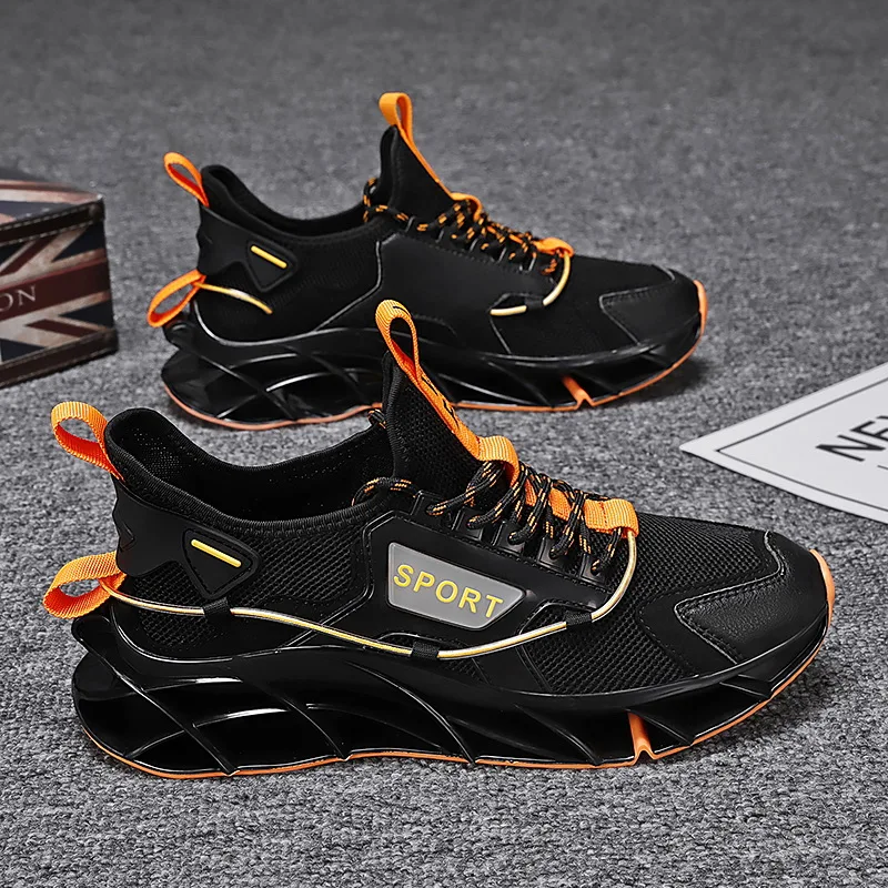 

New Spring High-quality Mens Sports Shoes Marathon Rebound Running Shoes Lightweight Flexible Wear-resistant Walking Shoes