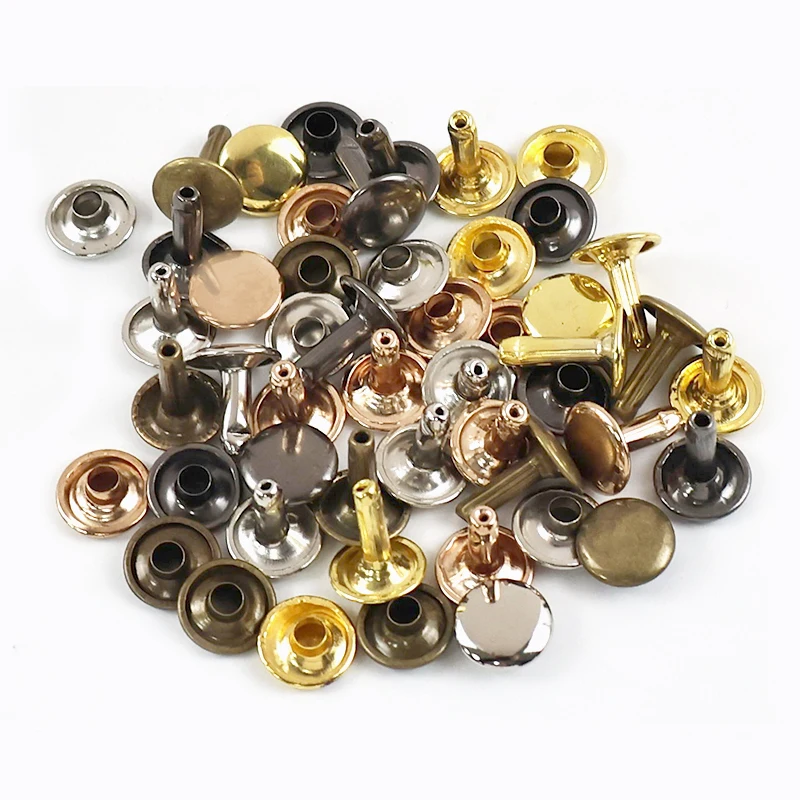 

500Sets Metal Nail Double Cap Rivets Handbag Snap Buttons Clothes Decorative Nailhead Nails Stud DIY Sewing Hardware Accessories