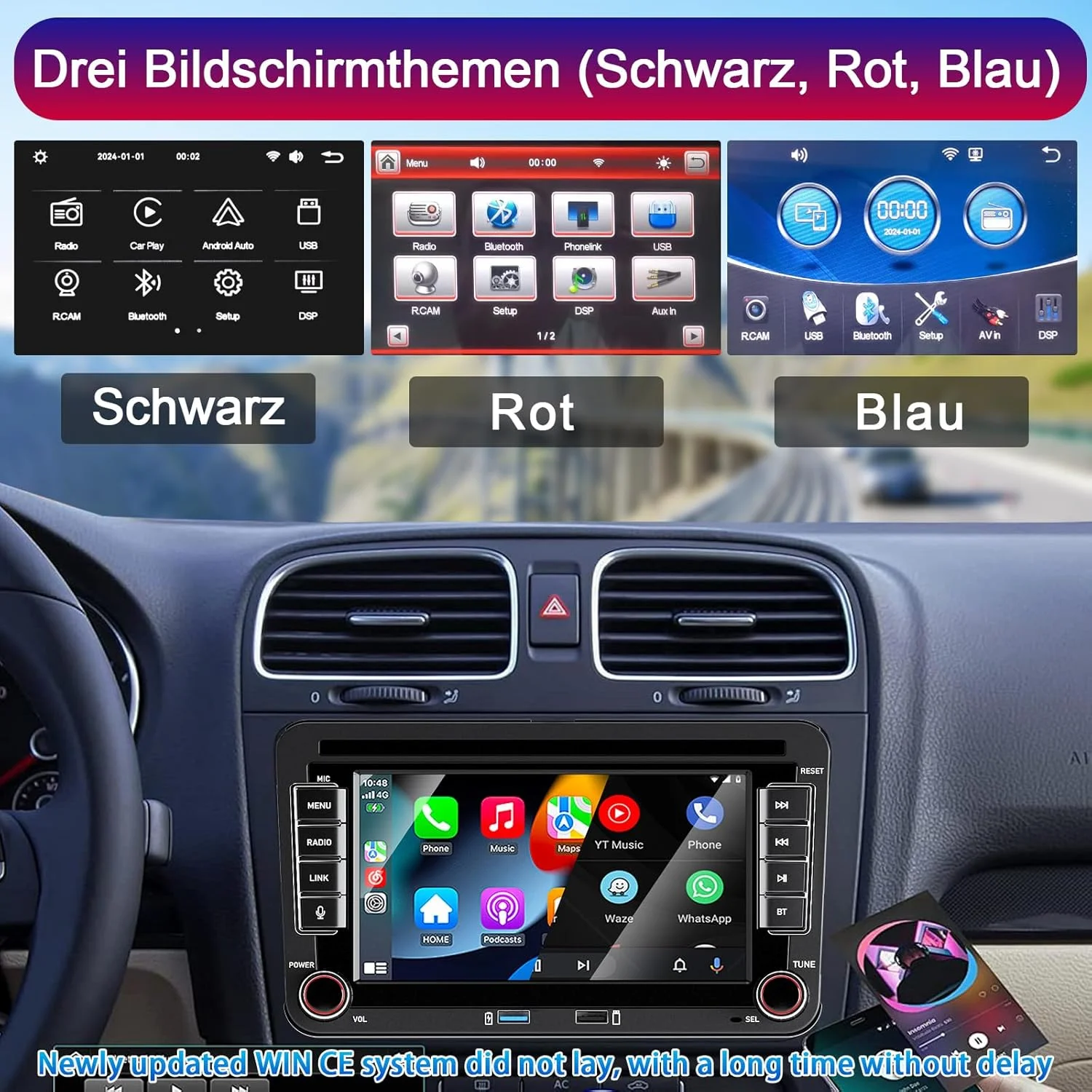 XFY Car Radio Android for Volkswagen Golf 5 6 Polo Passat B6 B7 CC Skoda Jetta Universal Multimedia Carplay Wifi GPS Navigation