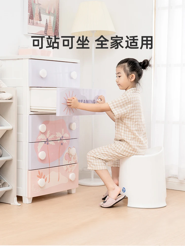 

Bathroom Bathing Stool Stool Shower Stool Elderly and Children Non slip Household Adult Plastic Small Stool Thickened