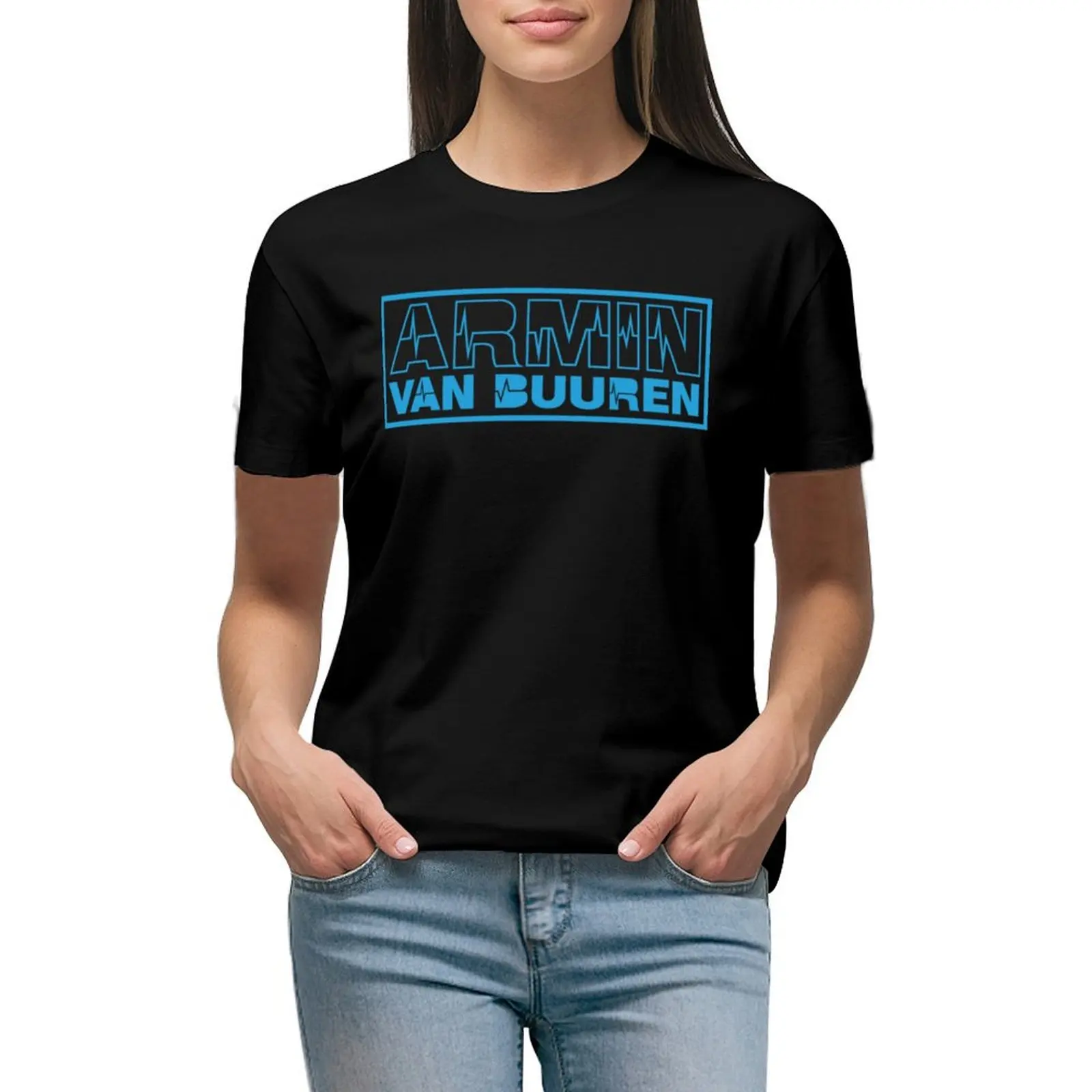 

Creative design by Armin van Buuren best selling blue color T-shirt lady clothes shirts graphic tees t shirt dress Women