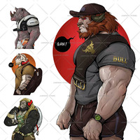 Large Muscle Animal DIY Patch For Gym Tank Top Cool Fitness Talent Bodybuilding Iron on Heat Transfers Stickers For Mens Clothes
