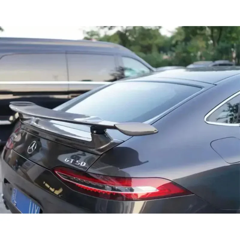 Real Carbon Fiber Car Rear Wing Trunk Lip Spoiler For Mercedes-Benz AMG GT43 GT50 GT53 GT63S 2019 2020 2021 2022