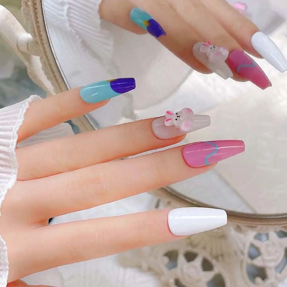 Resin Nail Ornament Manicure Accessories Cartoon Nail Decorations Cartoon Nail Drills 3D Nail Jewelry Animal Nail Rhinestones