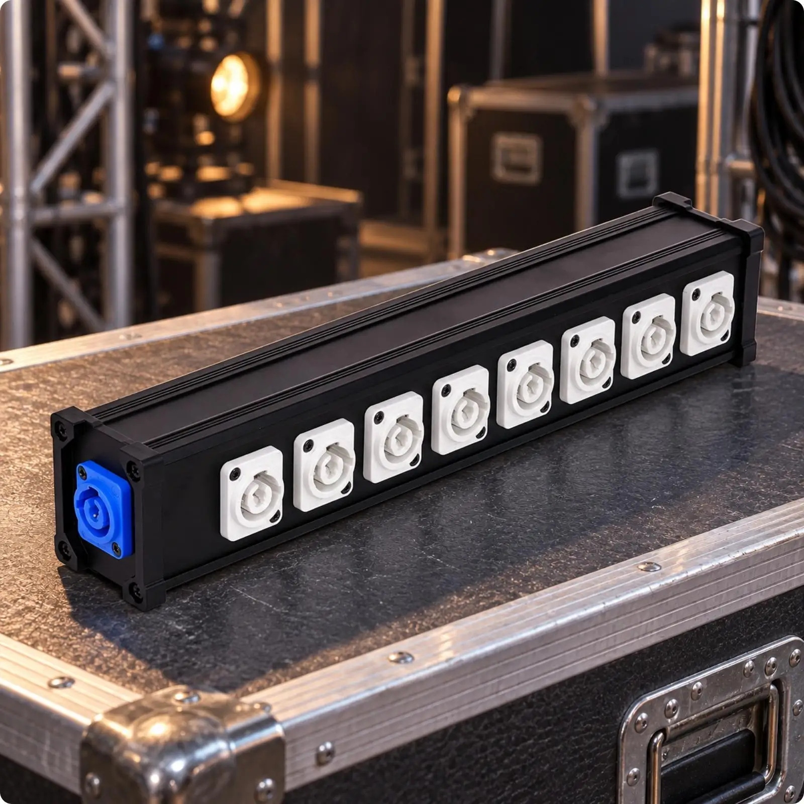 8 Way Stage Power Distribution Box Electrical Panel for LED Par Beam Light with Power Supply Box