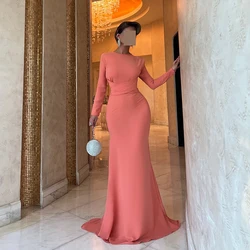 Thinyfull 2024 Mermaid Prom Evening Dresses Saudi Arabia Long Sleeve Party Dress Formal Night Cocktail Prom Gowns Custom Size