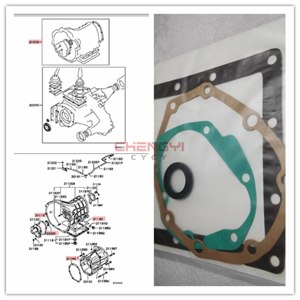 Transfer Case Repair Kit Oil Seal Gasket For Pajero Montero V11W V23W V31W V32W V32W V36W MB831918 MD723202 MD736300 MD703812