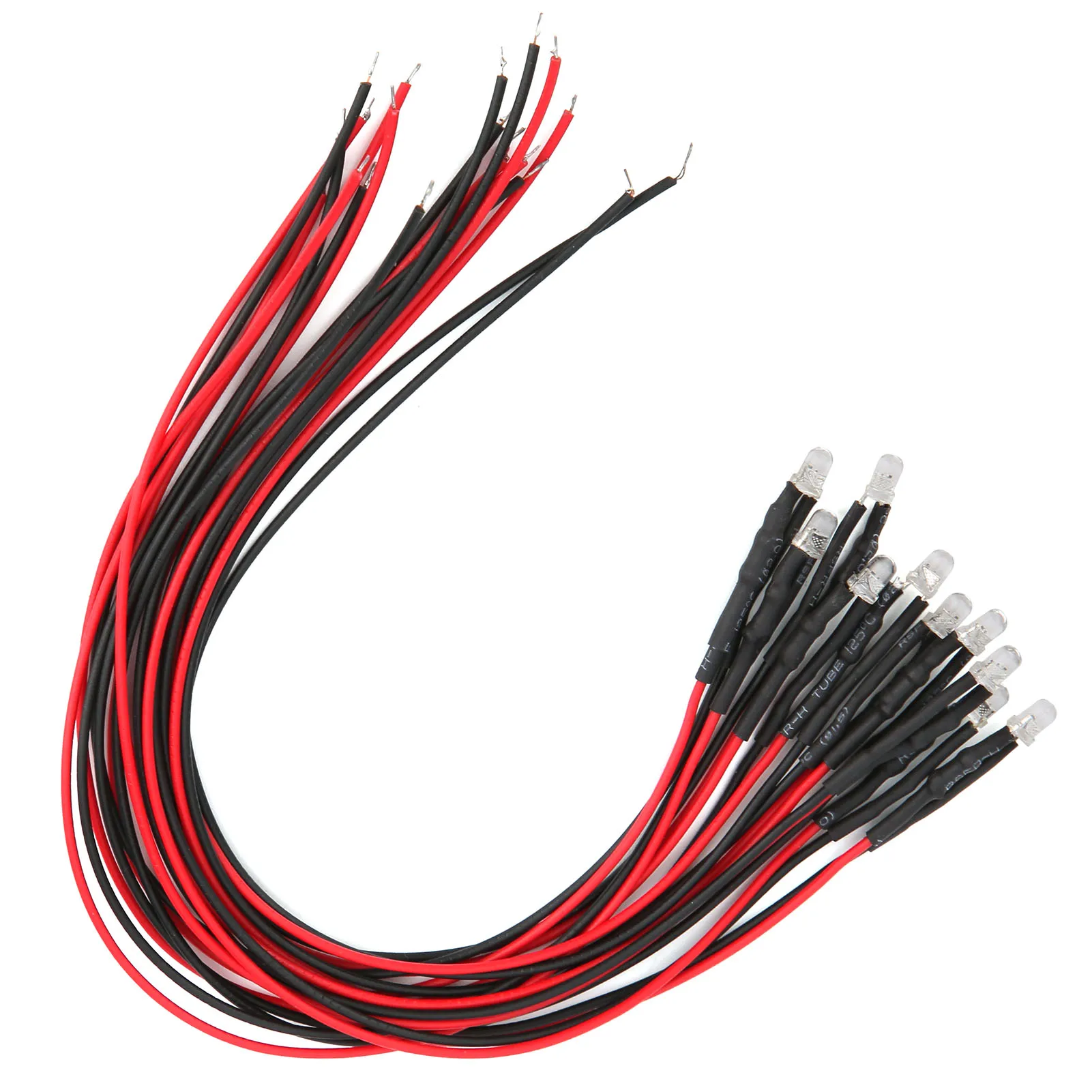 LED Lights Emitting Diodes Pre Wired Prewired Round Head Single Flashing Model 12V LED Lights Emitting Diodes Pre Wired 50Pcs