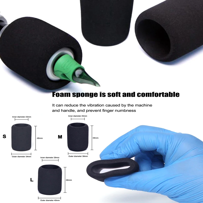 

5 шт./лот, профессиональная противоскользящая пена с эффектом памяти, одноразовая ручка для татуировки, чехол для ручки для татуировки, инструмент, губка, аксессуар для татуировки