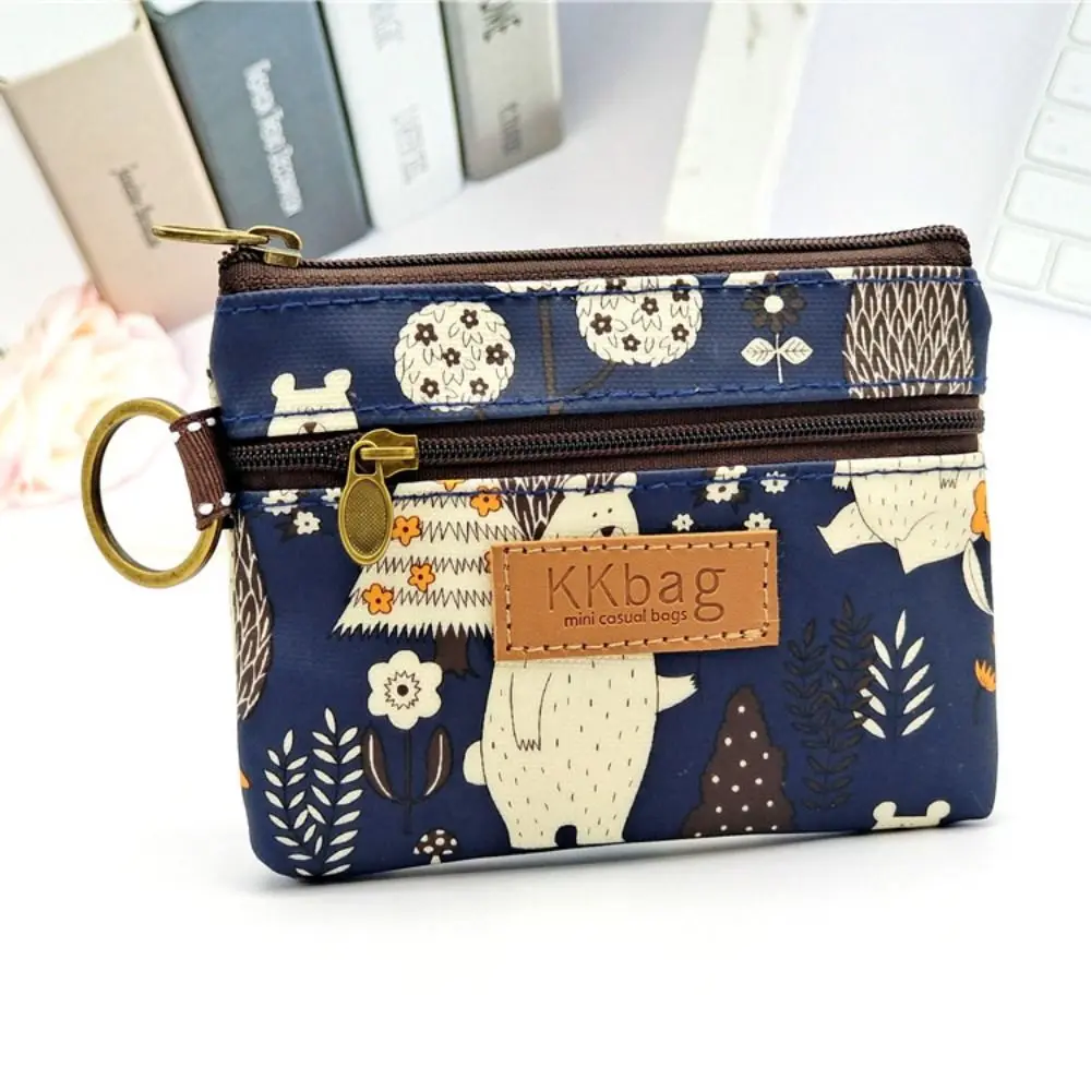 New Cartoon Animals Wallets Zero Purse Coin Bag Women Short Mini Key Card Holder Storage Bag Cute Zipper Purse Student Money Bag
