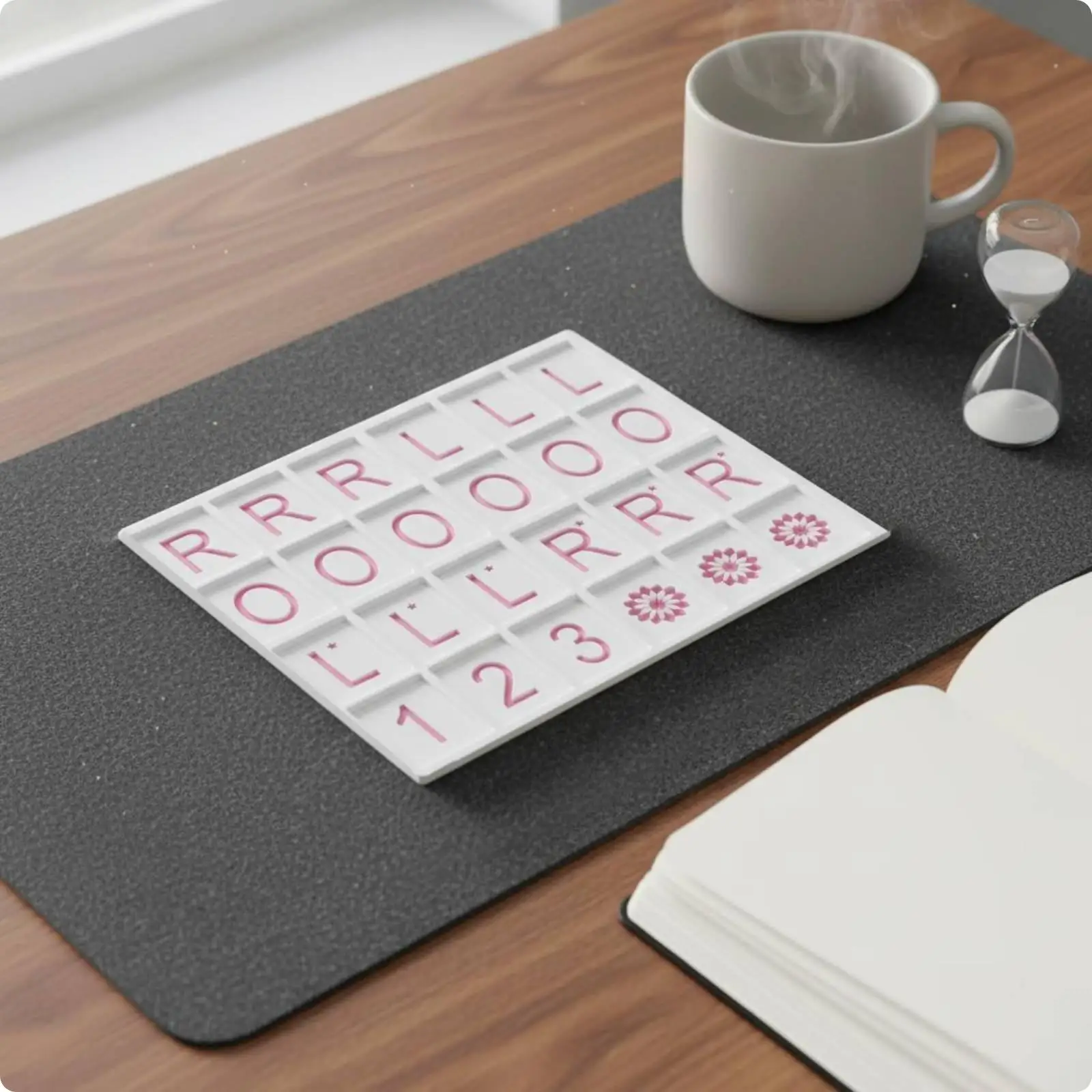 Mahjong Training Board 3D Printed Practice Platform Single User Board Mahjong Game Tiles Layout Guide for Indoor Training