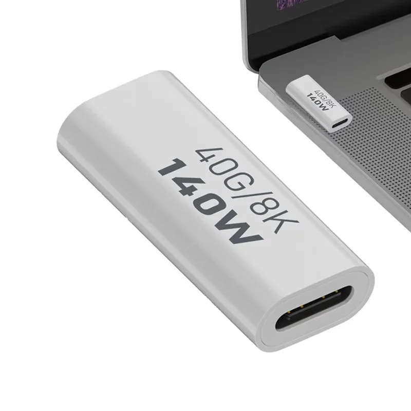 PD140W USB4.0 Type C to USB C Fast Charging Adapter Converter 40Gbps Data Sync Connector 8K@60Hz USB C OTG Adapter for MacBook