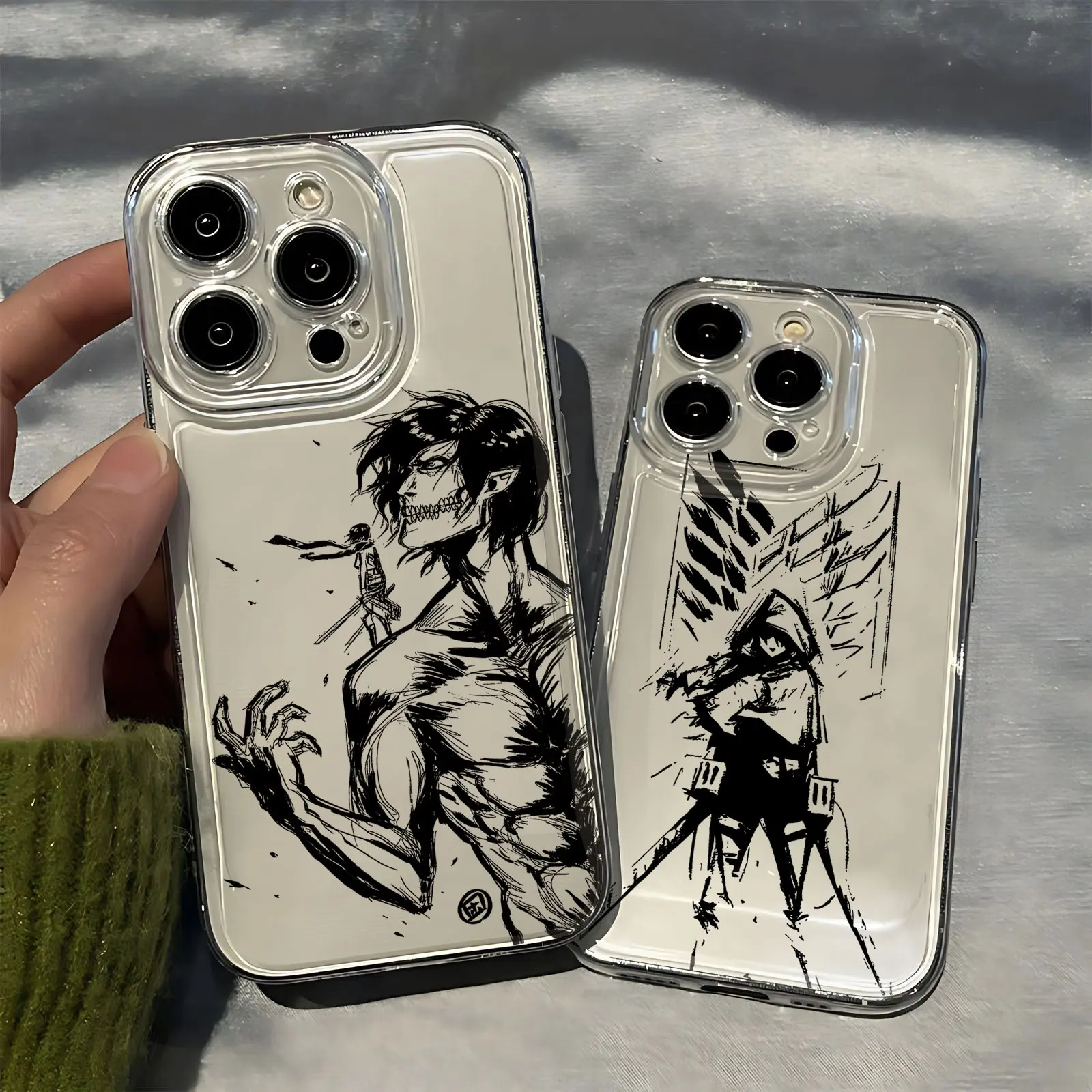 Anime Attack On Titan Phone Case For TECNO CAMON30 POVA 6 5 SPARK 10 Infinix Smart 8 7 Note Hot 30i 20i Pro 5G Transparent Cover